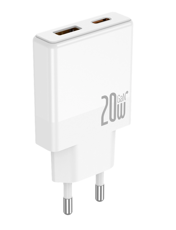 Jellico wall charger EU57 PD 20W 1xUSB-C + 1xUSB QC3.0 White снимка 3