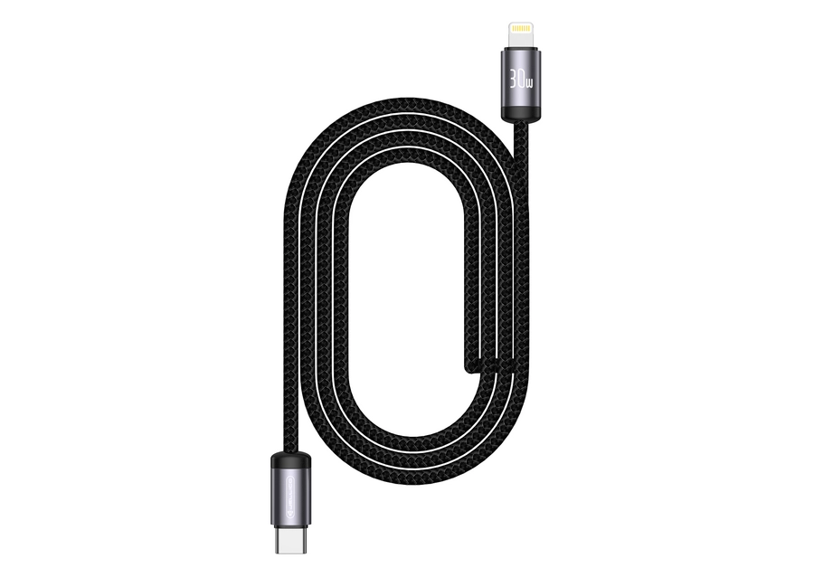 Jellico cable B27 USB-C - Lightning PD 30W 1M Black снимка 2
