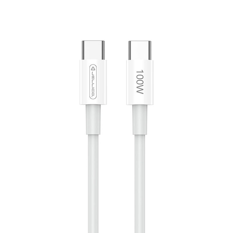 Jellico cable B22 USB-C - USB-C PD 100W 1M White снимка 1