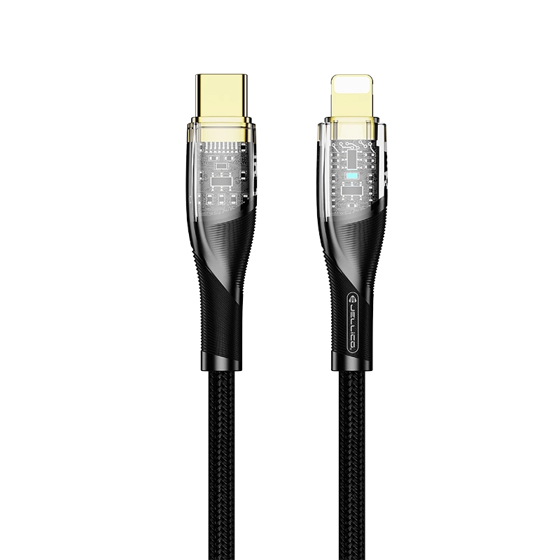 Jellico cable B20 USB-C - Lightning PD 30W 1M Black снимка 1