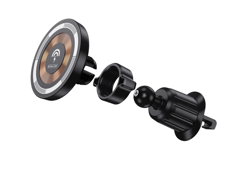 Jellico car holder Magsafe with wireless charging W14 15W Black снимка 2