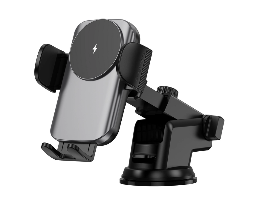 Jellico car holder with wireless charging W19 15W Black снимка 1