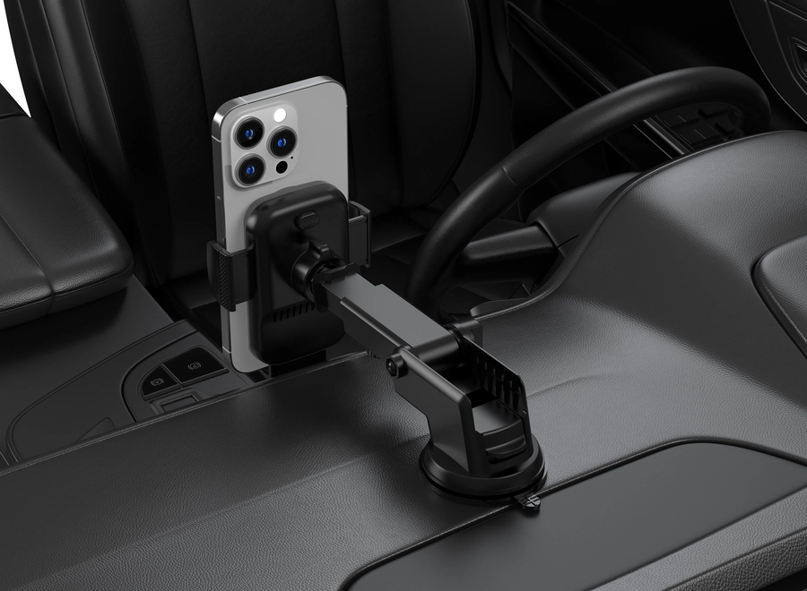 Jellico car holder with wireless charging W19 15W Black снимка 5