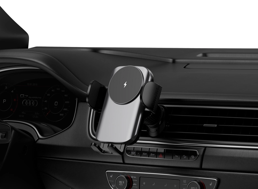 Jellico car holder with wireless charging W18 15W Black снимка 4