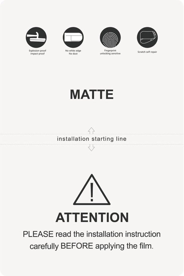 No Name Matt protective hydrogel film 140µm 0,14 mm HD universal 180x120 mm(Tools)