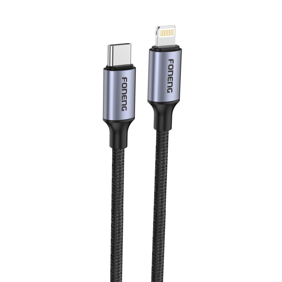 FONENG cable X95 USB-C - Lightning PD 20W 1.2M Black снимка 1