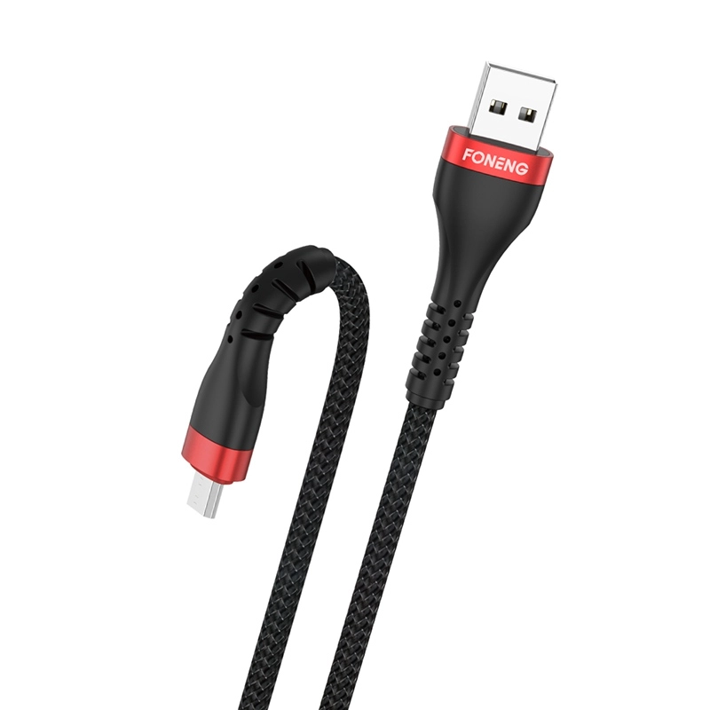 FONENG cable X82 Micro USB 3A 1M Black снимка 1