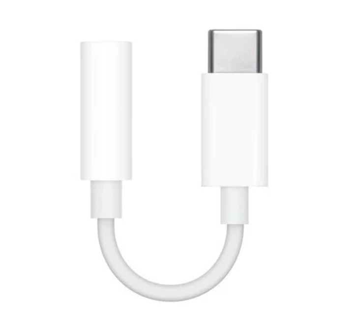 Apple Original adapter Apple MW2Q3ZM/A (MU7E2ZM/A EOL) USB-C - JACK 3.5MM White (blister EU) снимка 1