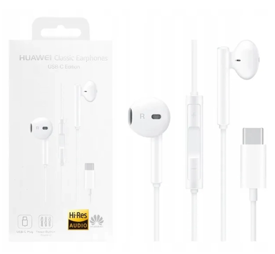 Huawei Original headphones Huawei CM33 55030088 USB-C White (blister EU)(Headphones)