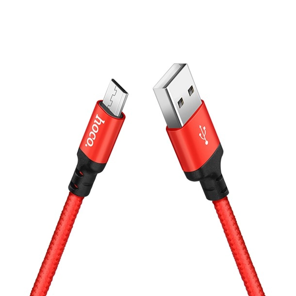 HOCO cable X14 Micro USB 3.1A 1M Red снимка 3