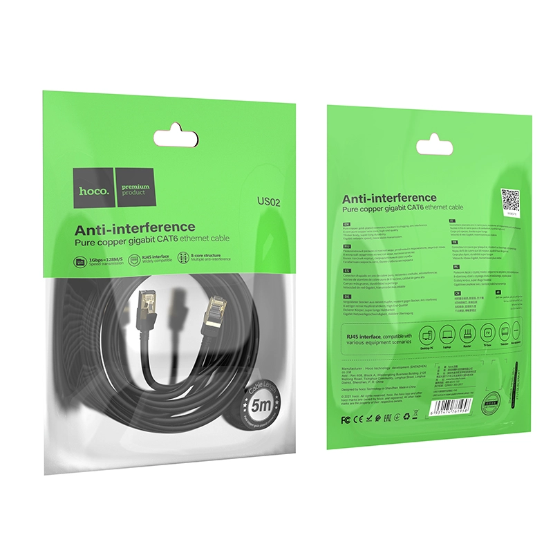 HOCO Ethernet cable US02 6 Gigabit 5M Black(Cables)