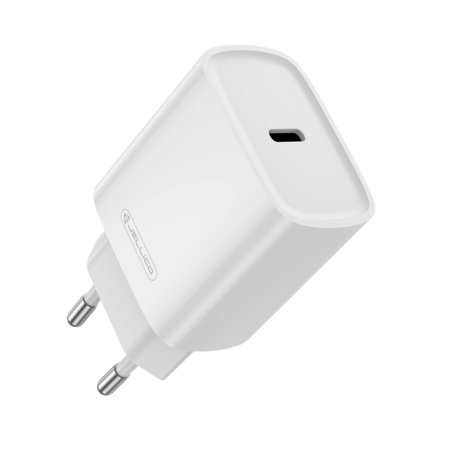 Jellico wall charger EU53 PD 30W 1xUSB-C + cable USB-C - Lightning White снимка 1