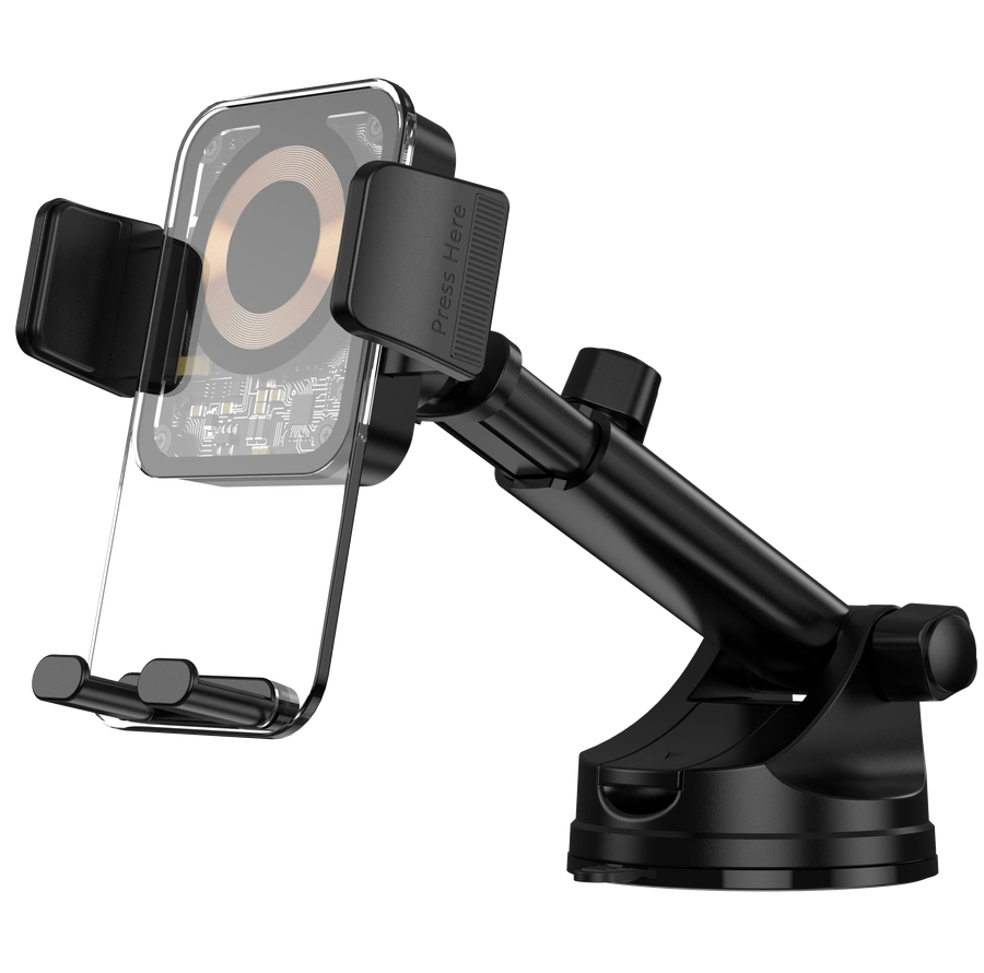 Jellico car holder with wireless charging W15 15W Black снимка 1