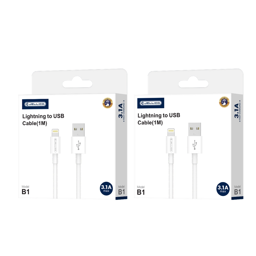 Jellico cable B1 Lightning 3.1A 1M White(Cables)