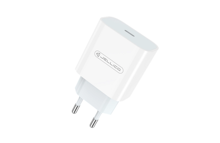 Jellico wall charger AK180 PD 20W 1xUSB-C + cable USB-C - USB-C White снимка 2