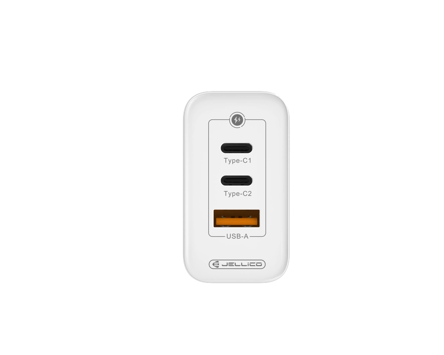Jellico wall charger C79 GaN PD 65W 2xUSB-C + 1xUSB QC3.0 White снимка 2