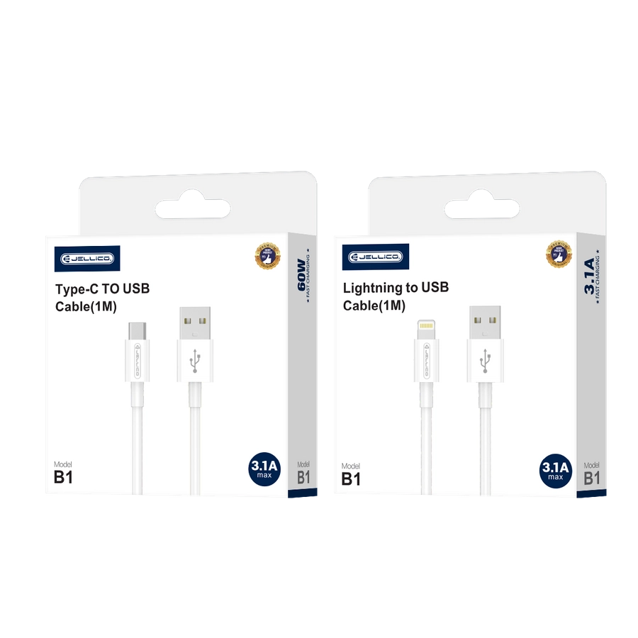 Jellico cable B1 USB-C 3.1A 1M White(Cables)
