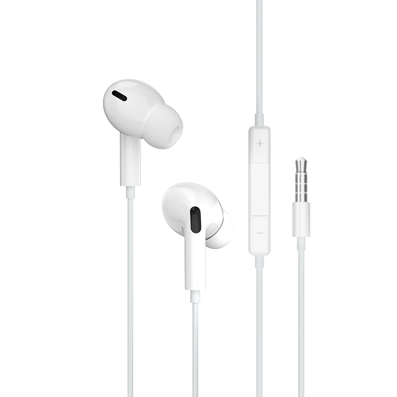 Jellico wired earphones EP3A JACK 3.5MM with microphone 1.2M White снимка 1