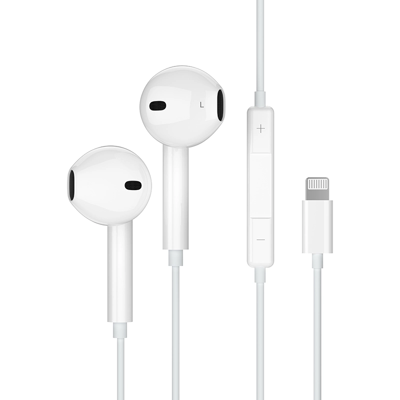 Jellico wired earphones EP2A Lightning with microphone 1.2M White снимка 1