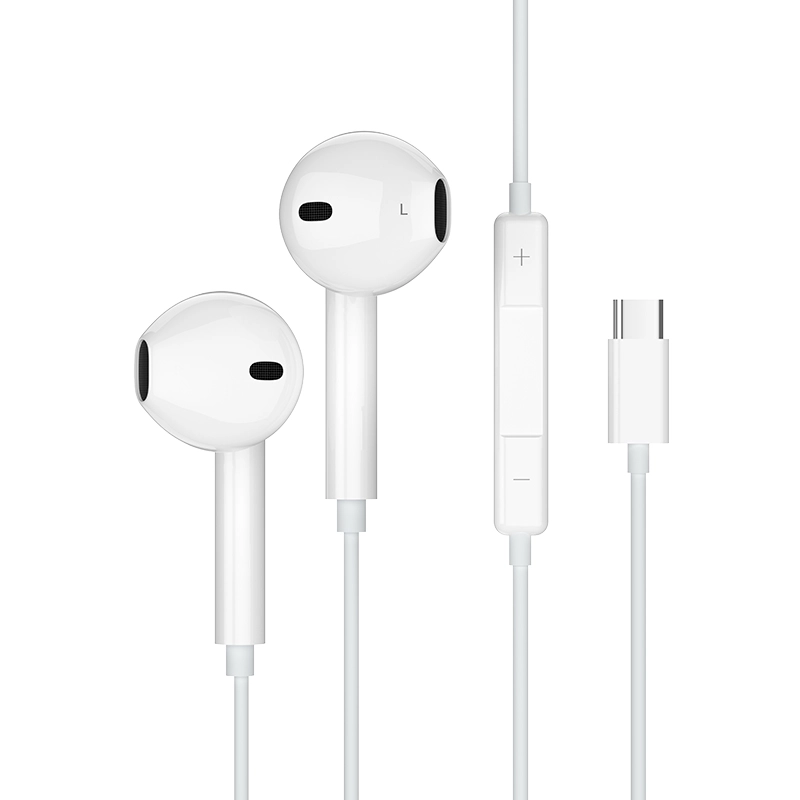 Jellico wired earphones EP2A USB-C with microphone 1.2M White снимка 1