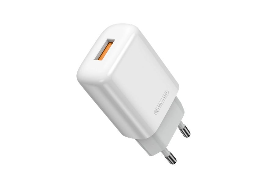 Jellico wall charger EU01 2.4A 12W 1xUSB + cable Micro White снимка 2