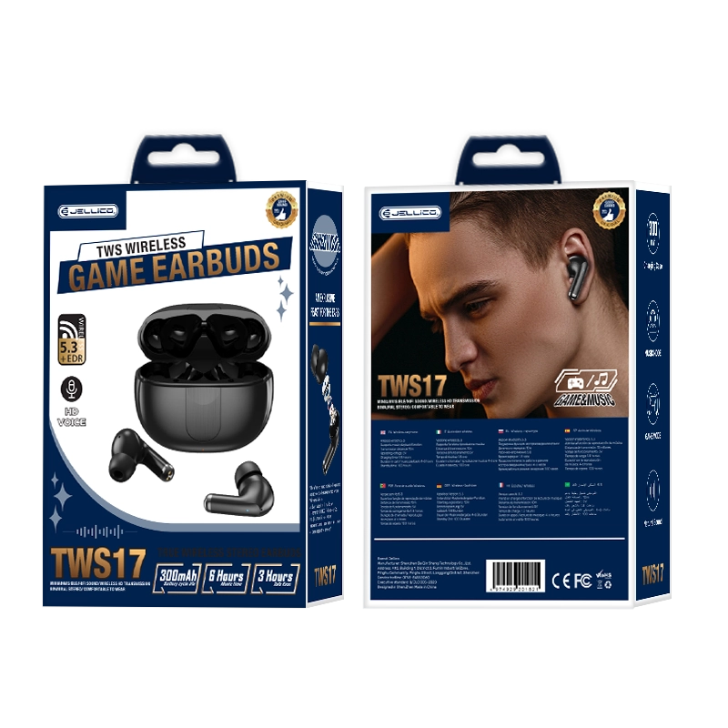 Jellico wireless earphones TWS17 Black(Headphones)
