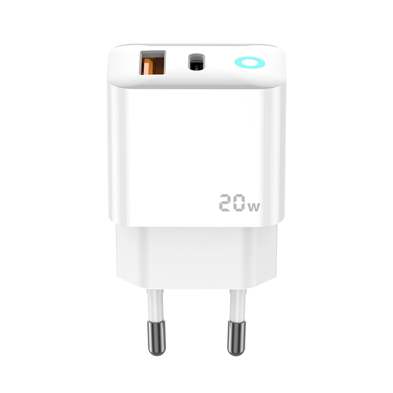 Jellico wall charger EU11 PD 20W 1xUSB-C + 1xUSB QC3.0 + cable USB-C - Lightning White снимка 2