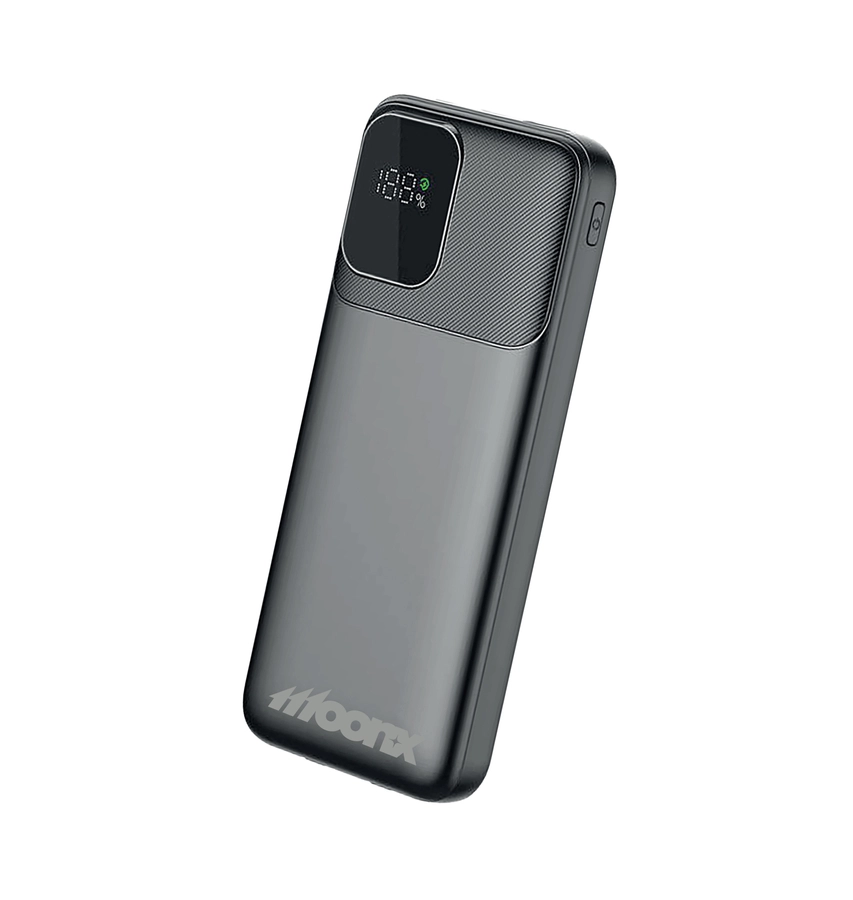 MoonX MOONX power bank MP02 PD 20W 1xUSB-C + 1xUSB QC3.0 22.5W 10000mAh black снимка 2