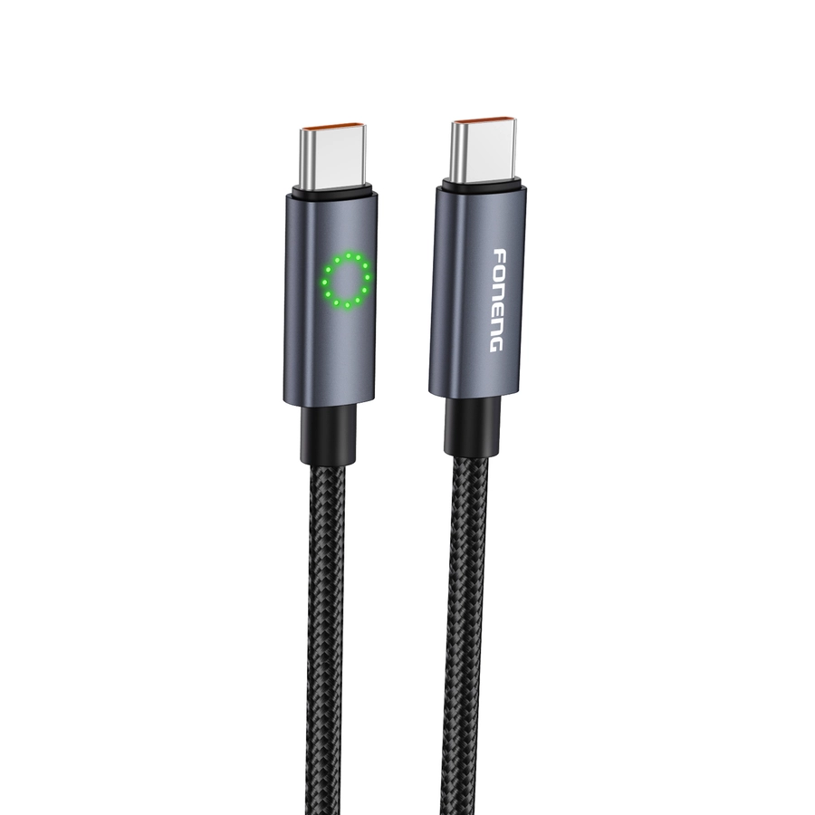 FONENG cable XS08 USB-C - USB-C PD 60W 1.2M Black снимка 1