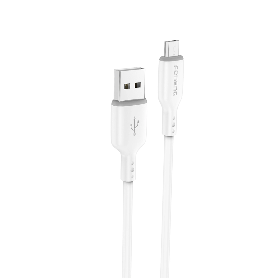 FONENG cable X90 Micro USB 2.1A 1M White снимка 1