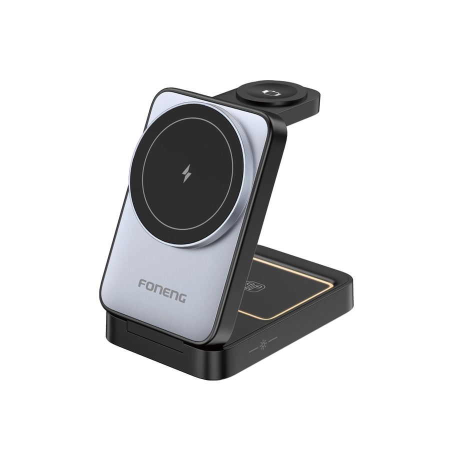 FONENG wireless charger 3in1 CP126 15W Black снимка 1