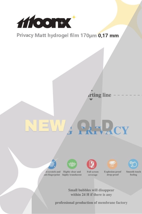 MoonX MOONX protective hydrogel film 170µm 0,17 mm Privacy Matt universal 180x120 mm(Tools)