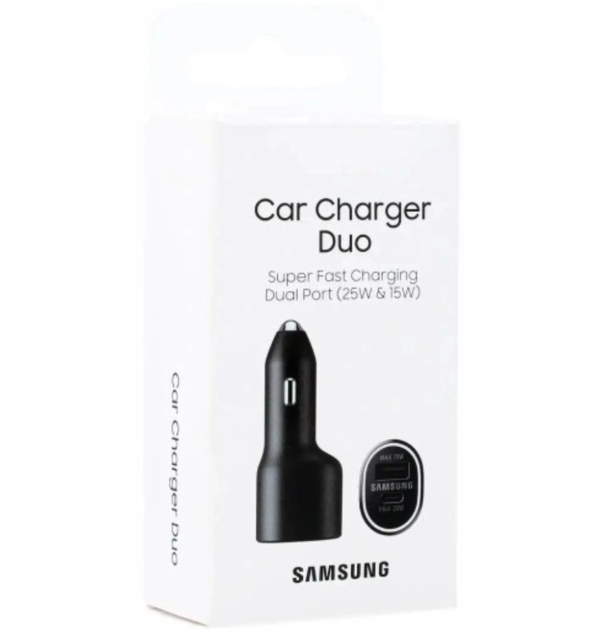 Samsung Original car charger Samsung 40W EP-L4020NBEGEU 1xUSB-A 15W 1xUSB-C 25W Black (blister EU)(Chargers)