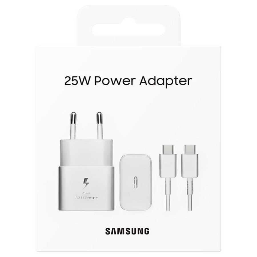 Samsung Original wall charger Samsung 25W + cable USB-C - USB-C EP-T2510XWEGEU White (blister EU)(Chargers)