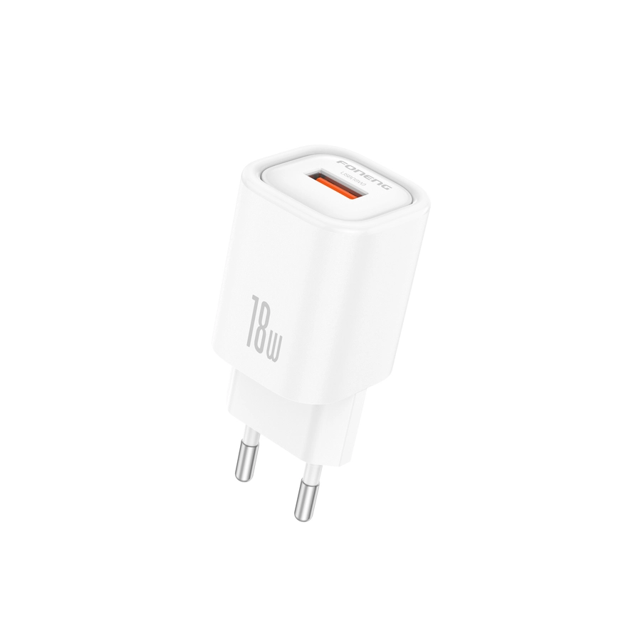 FONENG wall charger EU68 18W 1xUSB QC3.0 White снимка 1
