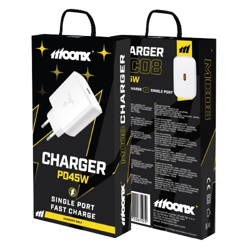 MoonX MOONX wall charger MC08 PD 45W 1xUSB-C White(Chargers)