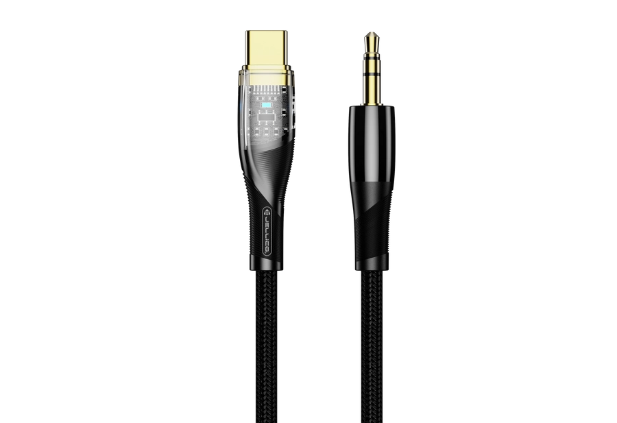 Jellico cable B21 USB-C - JACK 3.5MM 1.2M Black снимка 1