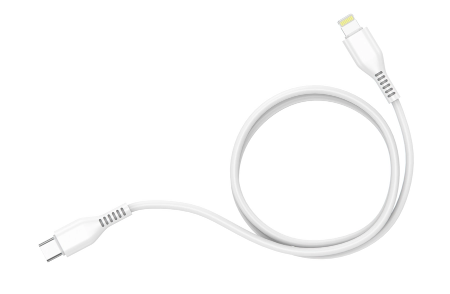 Jellico cable KDS-30 USB-C - Lightning PD 20W 1M White снимка 1
