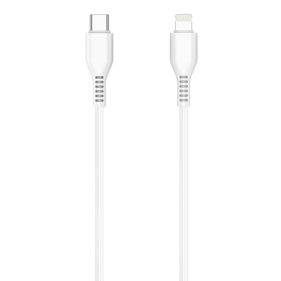 Jellico cable KDS-30 USB-C - Lightning PD 20W 1M White снимка 3