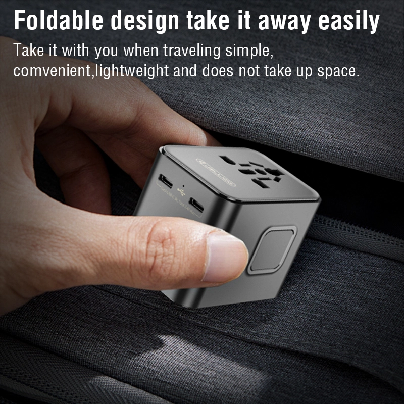 Jellico universal travel adapter S9 PD 2xUSB-C + 1xUSB 3.4A Max 2500W Black снимка 1