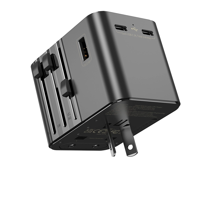 Jellico universal travel adapter S9 PD 2xUSB-C + 1xUSB 3.4A Max 2500W Black снимка 5