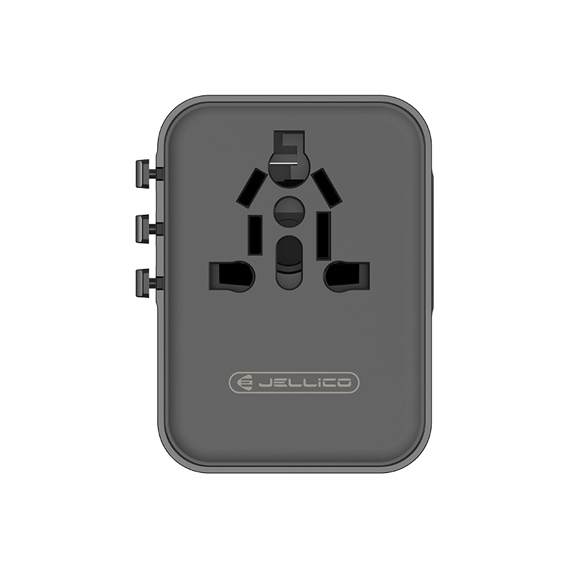 Jellico universal travel adapter S9 PD 2xUSB-C + 1xUSB 3.4A Max 2500W Black снимка 8