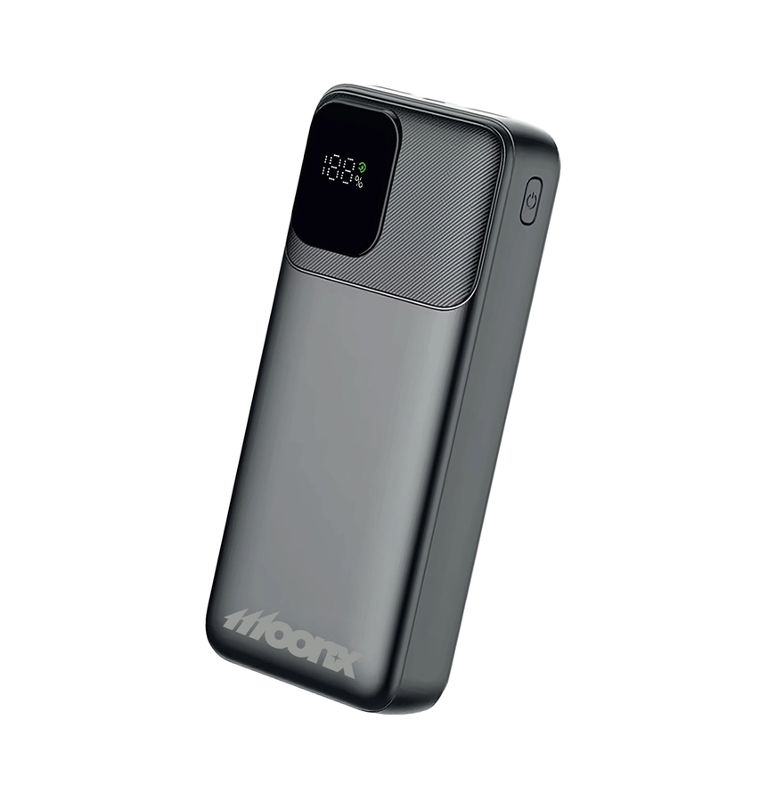 MoonX MOONX power bank MP02 PD 20W 1xUSB-C + 2xUSB QC3.0 22.5W 20000mAh black снимка 2