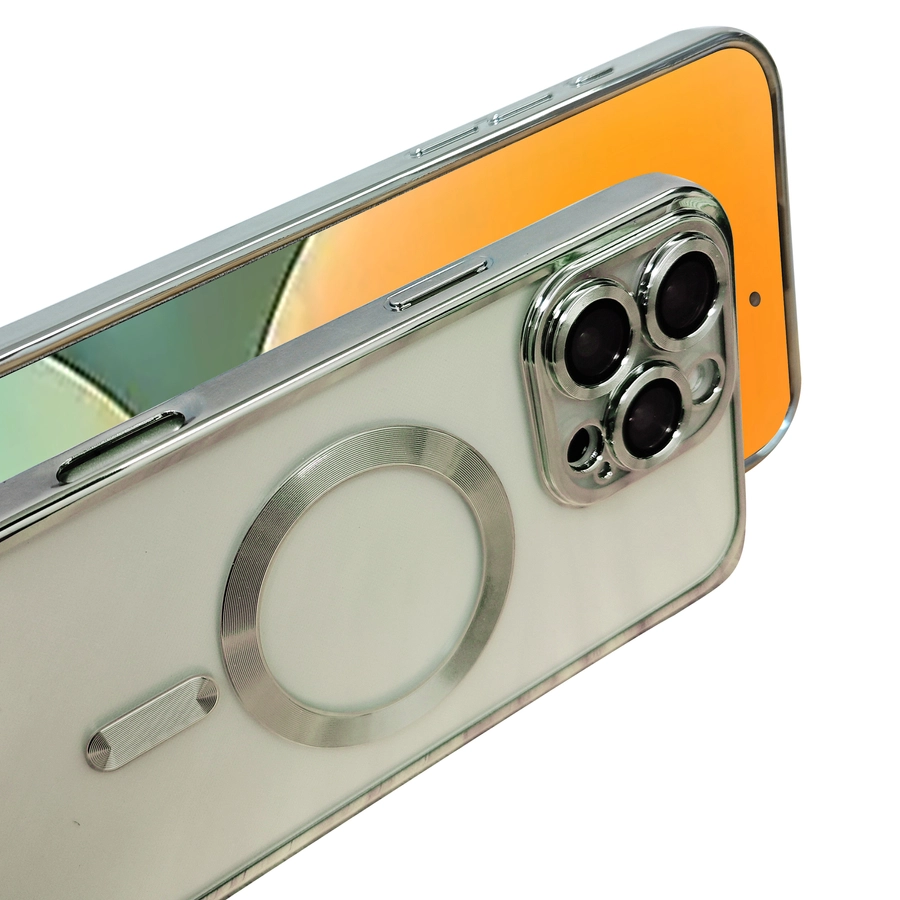 No Name Metal Case MagS iPhone 14 Pro Max Silver снимка 2