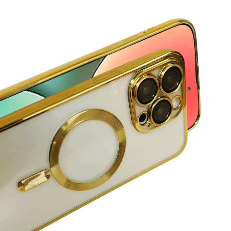 No Name Metal Case MagS iPhone 15 Pro Max Gold снимка 2