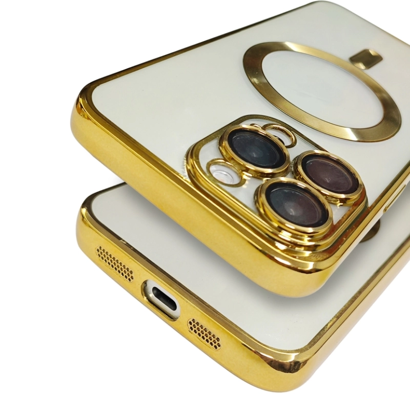 No Name Metal Case MagS iPhone 16 Plus Gold снимка 1