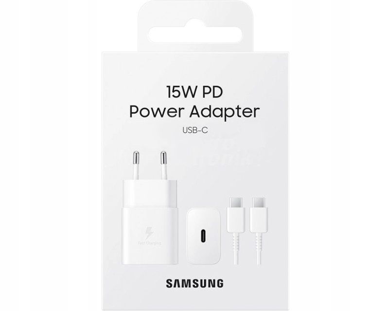 Samsung Original wall charger Samsung 15W + cable USB-C - USB-C EP-T1510XWEGEU White (blister EU)(Chargers)