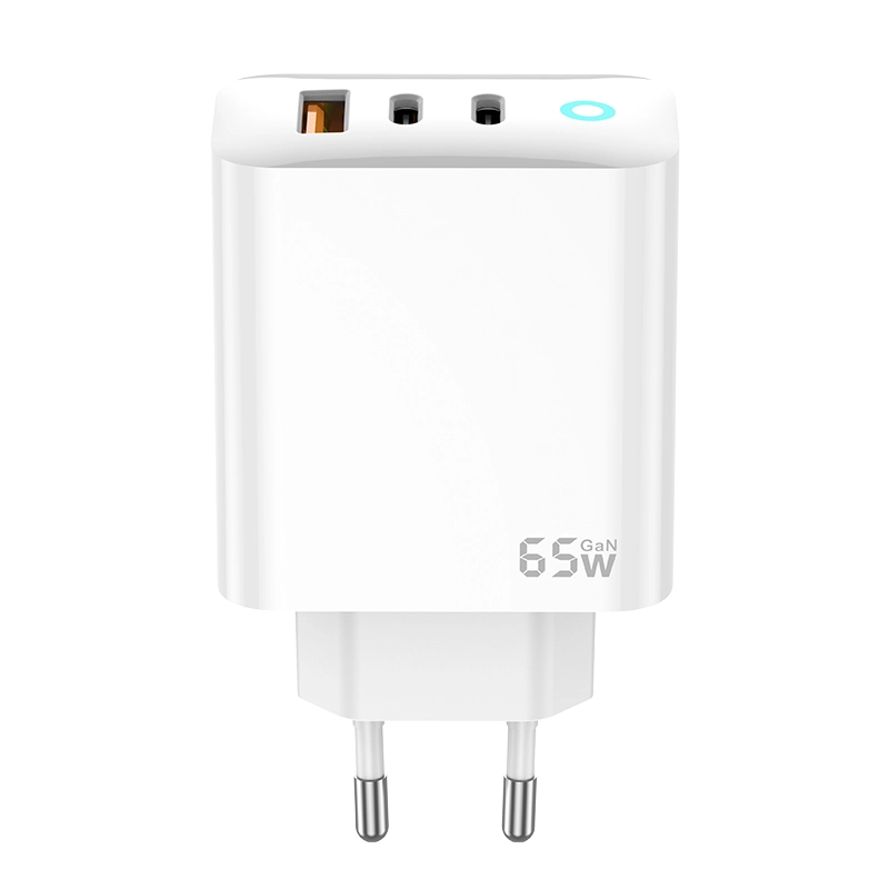 Jellico wall charger EU20 GaN PD 65W 2xUSB-C + 1xUSB QC3.0 + cable USB-C - USB-C White снимка 2