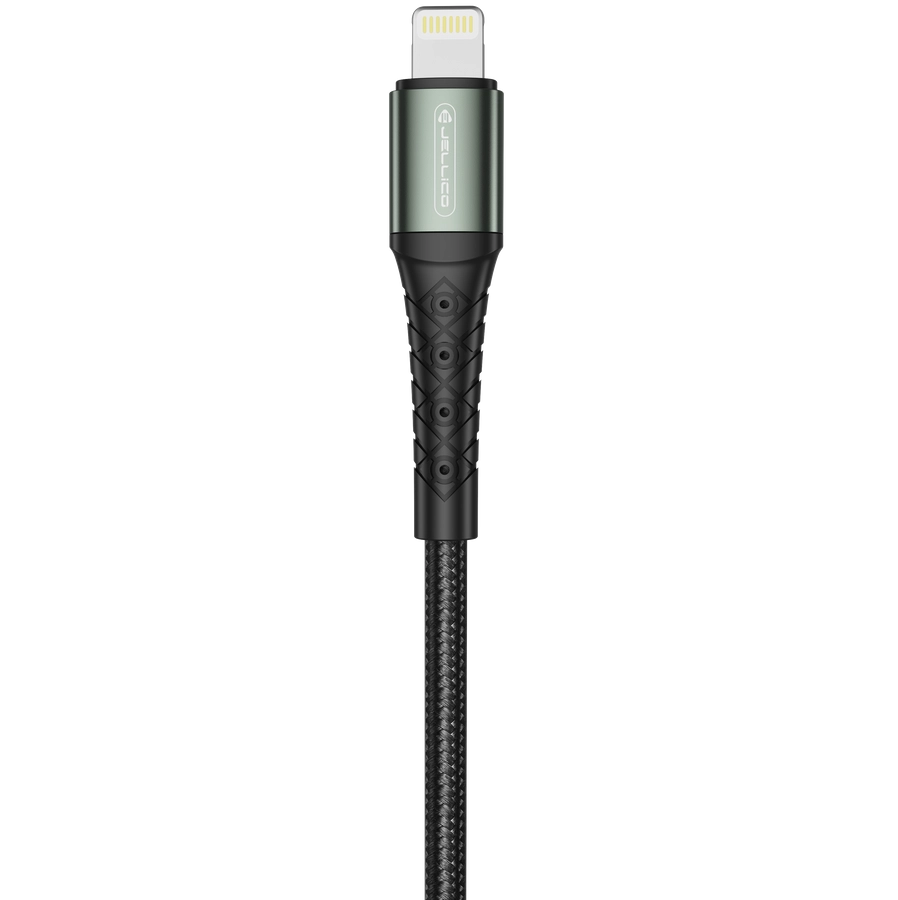 Jellico cable B10 USB-C - Lightning PD 20W 1M Black снимка 2