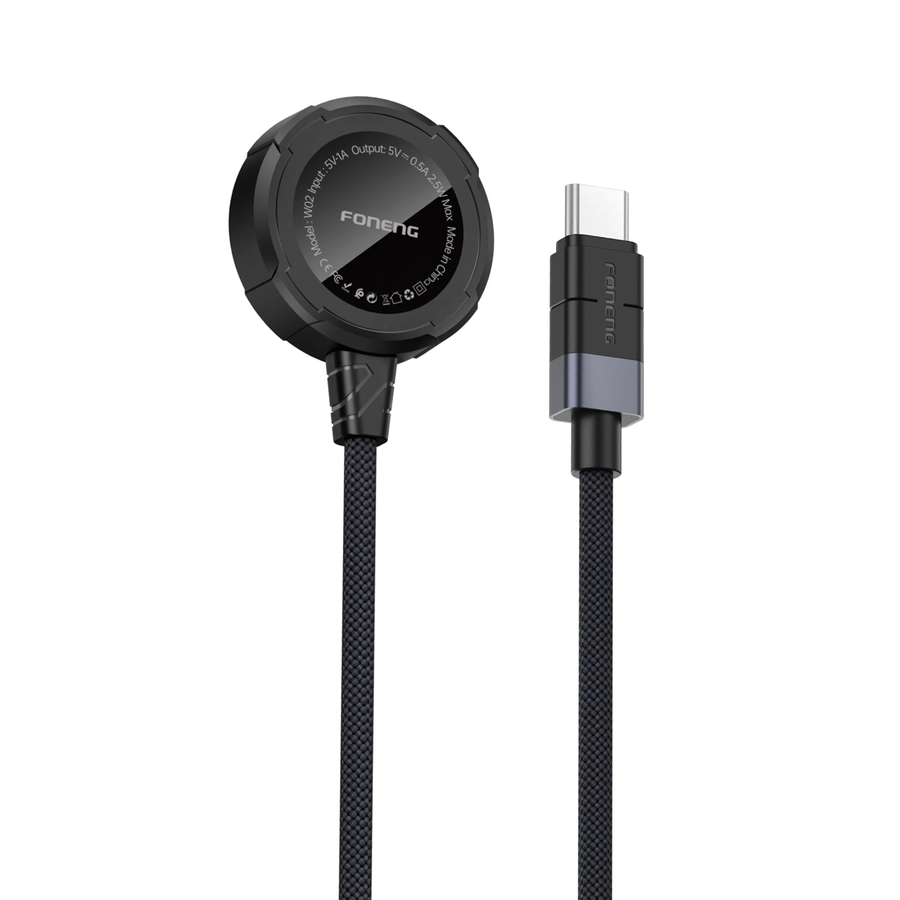 FONENG cable W02 USB-C - Apple Watch 2,5W 1M Black снимка 1